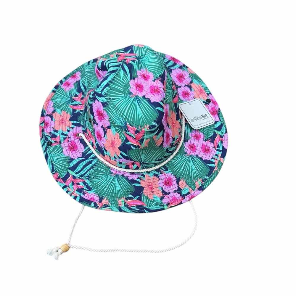 San Diego Hat Company floral sun hat kids 3-7 NEW